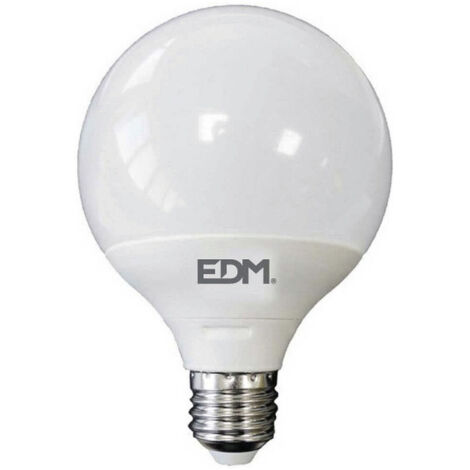 BOMBILLA GLOBO LED Ø125mm E27 15W 1521lm 6400K LUZ FRIA Ø12,5x14cm EDM (1/4)