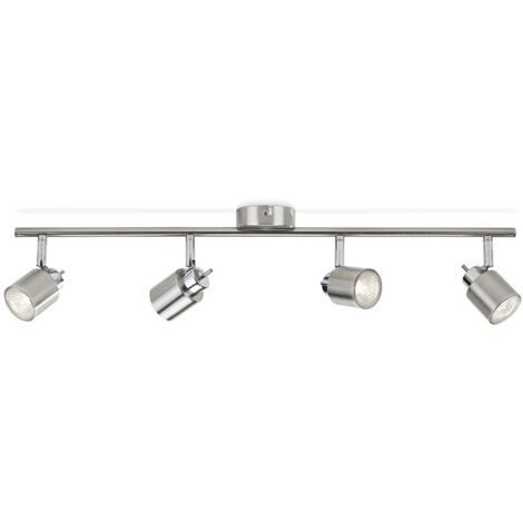 Lámpara de Techo Philips Foco Plateado Metal 15,5 x 10 x 69 cm GU10 4