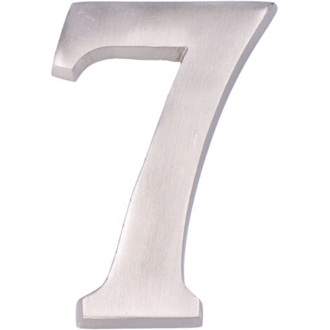 Número 7 niquel mate 10cm fijación invisible