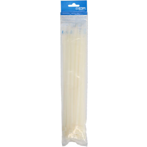 BRIDAS NATURAL 300x8mm NYLON ALTA CALIDAD (BLISTER 25 unid.) EDM (1/5)