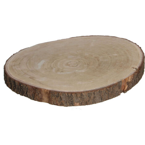 BASE DECORATIVA TRONCO DE MADERA Ø34x4cm