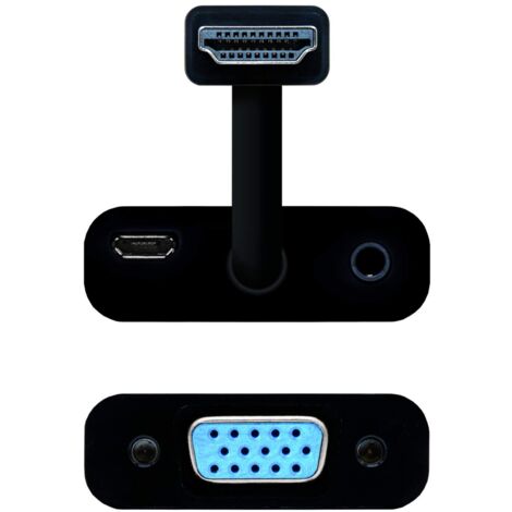 Adaptador Nanocable 10.16.2001-BK/ HDMI Macho - VGA Hembra/ Jack 3.5 Hembra (1/5)