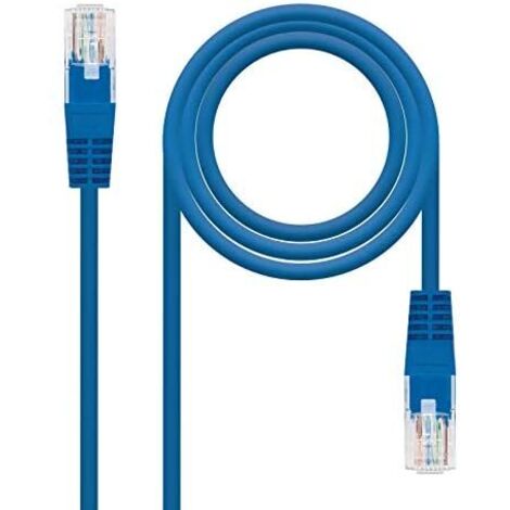 Cable de Red RJ45 UTP Nanocable 10.20.0400-BL Cat.6/ 50cm/ Azul