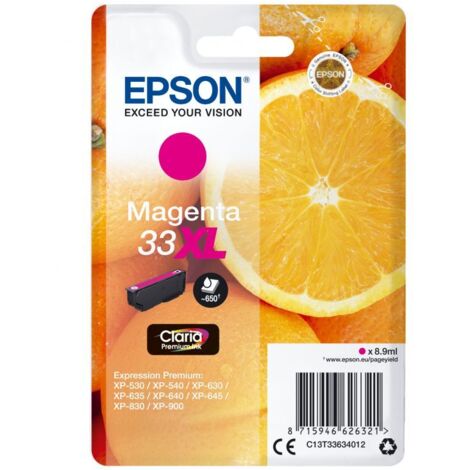 Cartucho de Tinta Original Epson C13T33634012 Magenta Rojo (1/4)