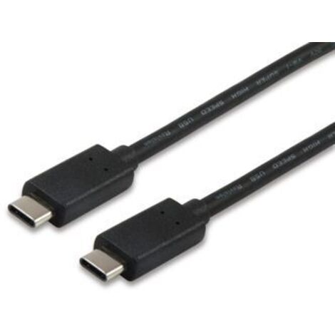 CABLE USB-C MACHO a USB-C MACHO 1M  EQUIP 12834207 para carga (3A) o datos (10Gb/s) (1/2)