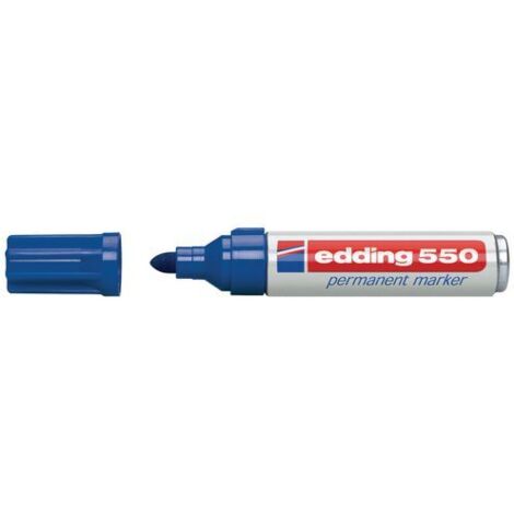 Rotulador edding punta fibra permanente 550 azul n.3 -punta redonda