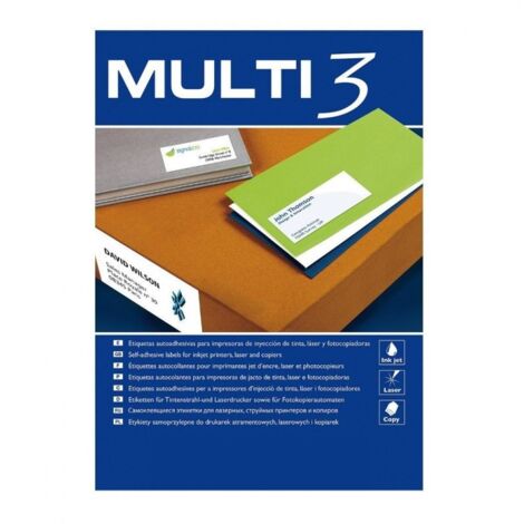 Etiquetas Adhesivas Apli Multi3/ 38 x 21.2mm/ 100 Hojas