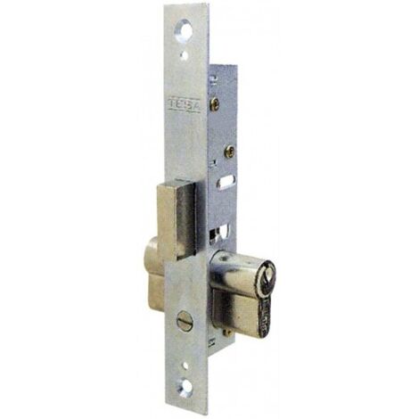 Cerradura Metalica Embutir 23X15Mm 220115Hz Cincado  Picaporte Tesa