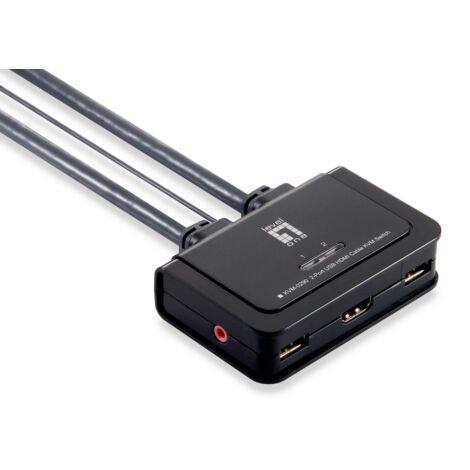 CONMUTADOR AUTOMATICO LEVEL ONE V/T/M 1a2 CPUs HDMI  USB CON AUDIO CABLES INCLUIDOS (1/2)