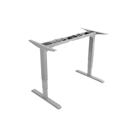 MESA ELECTRICA ERGONOMICA ALTURA REGULABLE MOTOR DUAL  SIN TABLERO COLOR ESTRUCTURA GRIS CONTROL TACTIL ALTURA DESDE 620MM-1280MM (1/2)