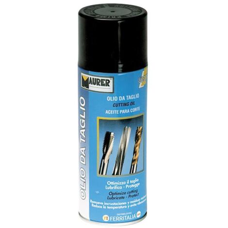 MAURER spray aceite corte fresa y torno 400 ml. , Spray aceite corte, fresa y torno.- Aceite optimizado para taladro, corte, fresado y torno.- Engrasa y protege. (1/3)