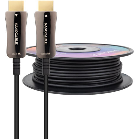 Cable HDMI 2.1 8K Nanocable 10.15.2140/ HDMI Macho - HDMI Macho/ 40m/ Negro
