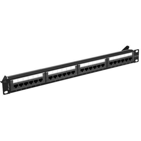 PATCH PANEL LANBERG 24 PUERTOS 1U 19 CAT.6A UTP NEGRO (1/4)