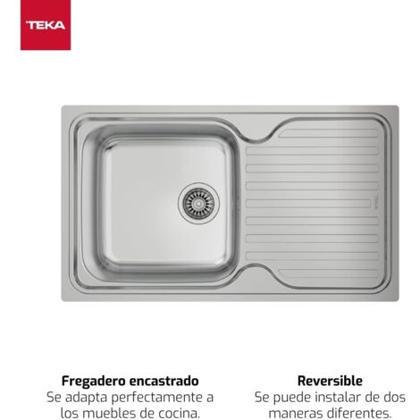 Teka CLASSIC 1C 1E DCHA - Fregadero De Cocina Acero Inox (1/5)