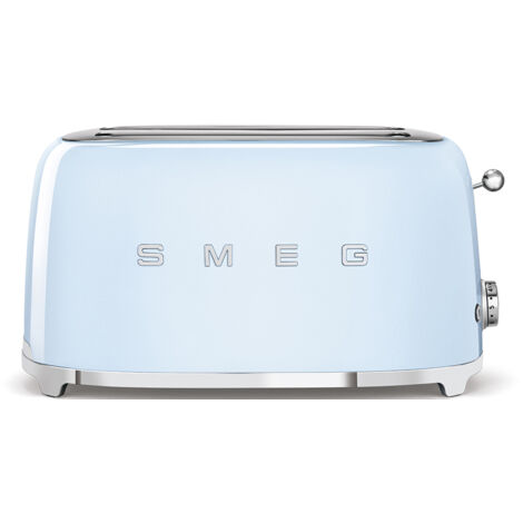 Smeg Tostador TSF02PBEU, 1500 W, Acero Inoxidable, 2 Ranuras, azul pastel