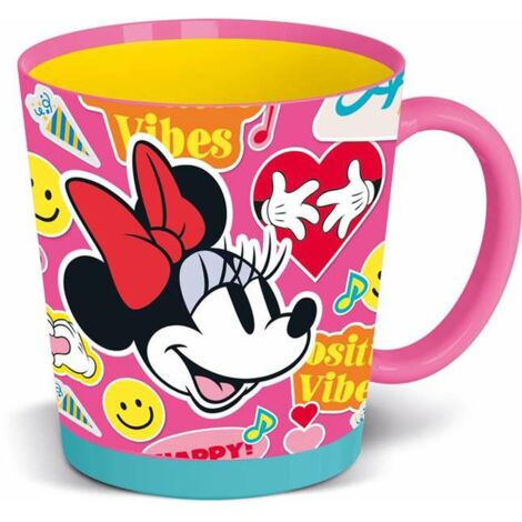 Taza mug minnie mouse flower power 410 ml plástico (1/2)