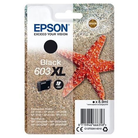EPSON tinta negra XL Estrella de mar 1 tinta 603XL RF / AM Single (1/5)