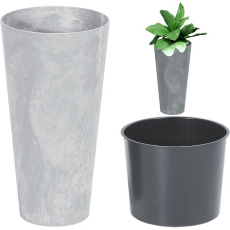Maceta TUBUS SLIM BETON EFFECT DTUS200E - hormigón