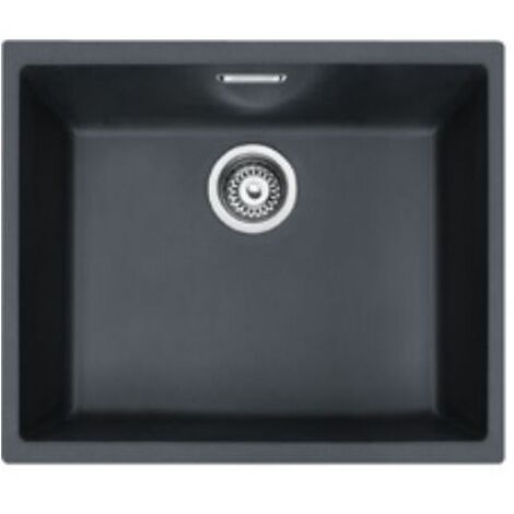Mepamsa SQUARE 40.50 NEGRO - Fregadero De Cocina Sintetico 50 Cm 1 Cubeta 1 Escurridor (1/4)