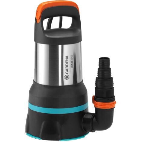 GARDENA Bomba sumergible 19500 l/h, 860W, 2en1 de agua clara y aguas sucias bombea agua 10 m (1 bar) con Aquasensor (09049-20)