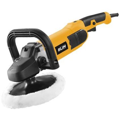 Blim Pulidora 180mm - Potencia 1500W - Velocidad Regulable - Empuñadura Ergonomica - Incluye Disco de Lana - Color Amarillo