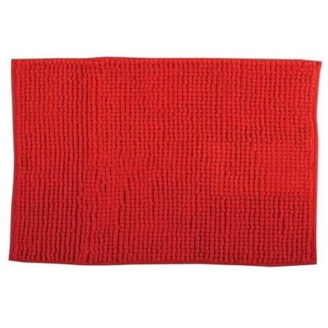 Alfombra de baño CHENILLE Microfibra 40x60cm Rojo MSV