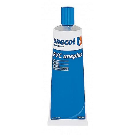 Pvc uneplas, tubo aluminio 125ml estuche + dispensador a2026 unecol (1/3)