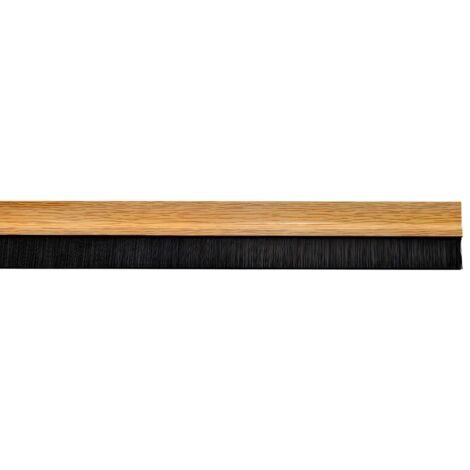 WOLFPACK LINEA PROFESIONAL burlete puerta pvc roble con cepillo 1 metro