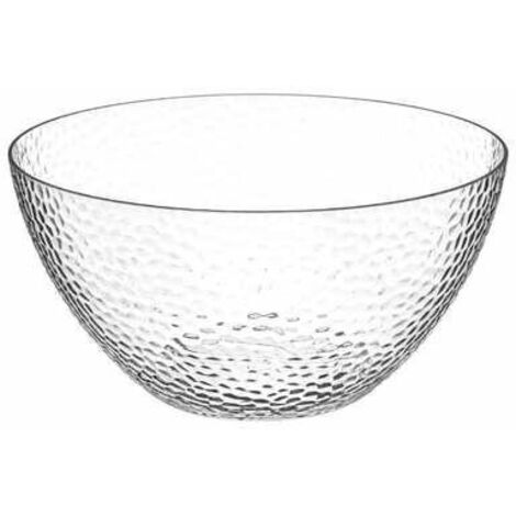 Cuenco de plástico Estiva de 25,5 cm fabricado en poliestireno, transparente.