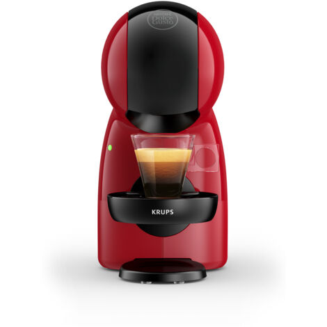 KRUPS Nescafé Dolce Gusto Máquina de café cápsulas, Presión 15 bar, Máquina de café cápsulas, Multi-bebidas frías o calientes, Intuitiva, Compacto, Modo eco, Piccolo XS Rojo KP1A3510