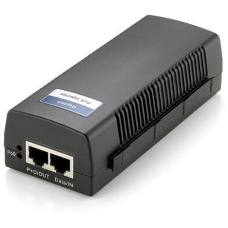 POE INJECTOR ADAPTER  GIGABIT LEVEL ONE PASA DATOS Y ALIMENTACION POR EL MISMO CABLE HASTA 100M (1/4)