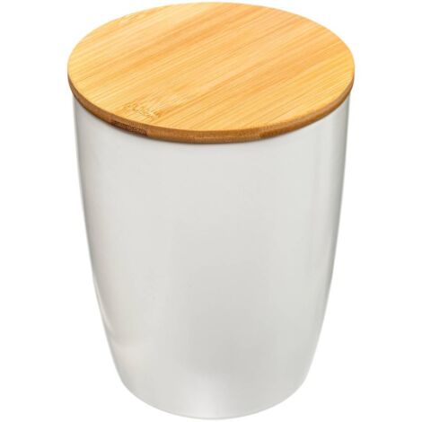 Tarro de cerámica seramik con tapa de bambú 1,5l blanco - 5five