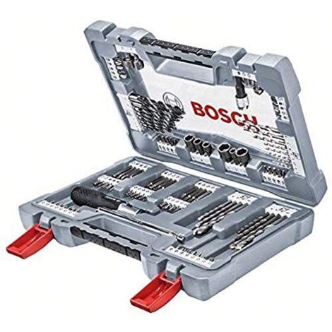 Bosch Professional Maletín con 105 unidades para taladrar y atornillar Premium X-Line Set (para madera, metal y hormigón, Accesorios taladro)