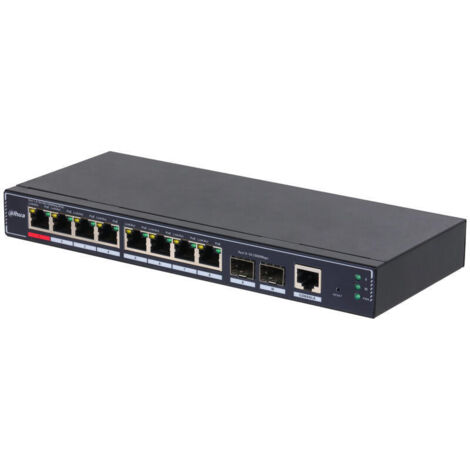 SWITCH IT DAHUA DH-SG4010P-2F 10-PORT MANAGED DESKTOP GIGABIT SWITCH 8-PORT POE (1/3)