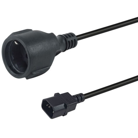 Equip Netzkabel Anschl. C14 - CEE7/3 0.25m schwarz (1/4)