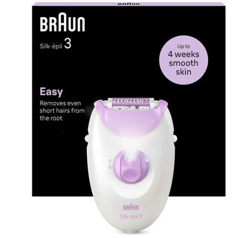 Afeitadora 2 Velocidades Braun SE3-000   Púrpura, Blanco