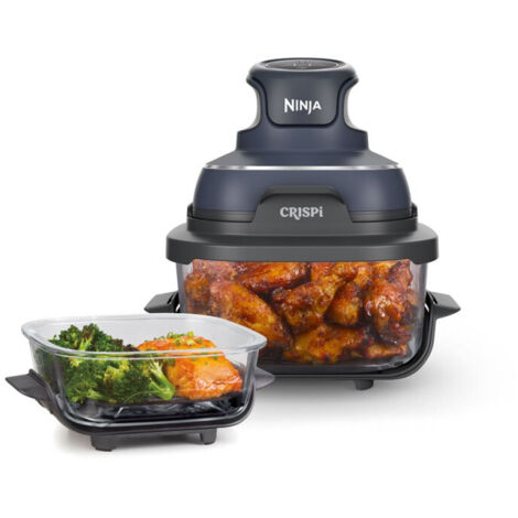 Ninja FN101EUGY CRISPi 4-in-1 Tragbare Glas-Heißluftfritteuse Cyber Space