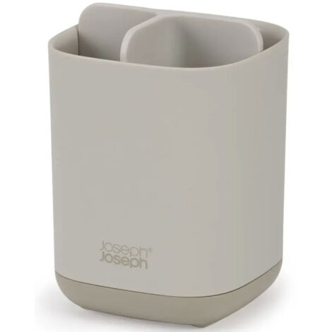 Vaso portacepillos Joseph Joseph EasyStore con acabado mate, organizador para cepillos de dientes y pasta, fácil limpieza, base antideslizante. (1/5)