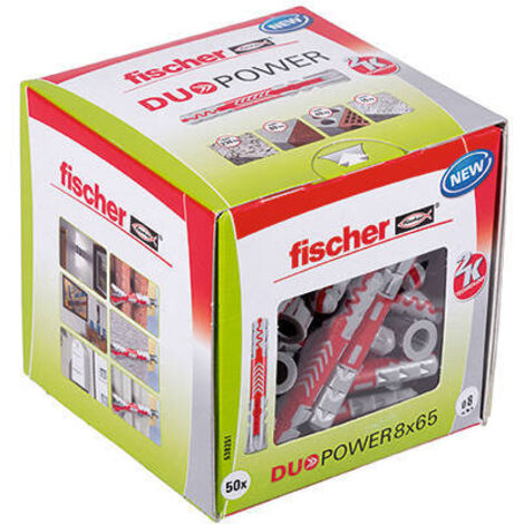 FISCHER Taco DuoPower todo material 8x65 - Caja de 50 - 538241