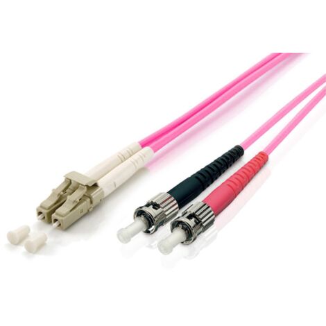 CABLE FIBRA OPTICA MULTIMODO LIBRE  HALOGENOS LC/ST 50/125u 1M  OM4 (1/2)