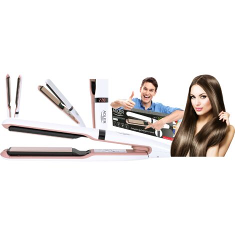 PLANCHA DE PELO ADLER CERAMICO CON PANTALA LCD 45W (1/5)