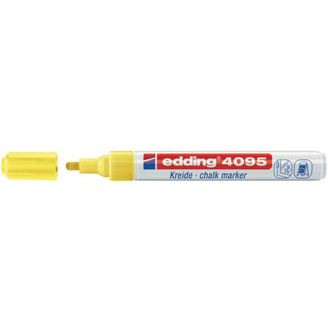 Marcador de tiza 4095 amarillo neón línea 2-3 mm punta redonda EDDING (Por 10)