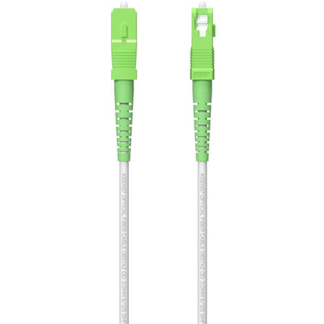 AISENS Cable fibra optica latiguillo G657A2 3.0 9/125 SMF simplex CPR Dca LSZH, SC/APC-SC/APC, blanc (1/4)