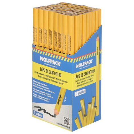 lapiz carpintero standar caja 72 lapices. marcador carpinteria, albañileria, construcción. (1/5)
