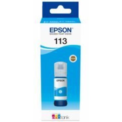 Botella de Tinta Original Epson nº113/ Cian (1/4)