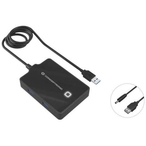 HUBBIES11B base para portátil y replicador de puertos USB 3.2 Gen 1 (3.1 Gen 1) Type-A Negro (1/3)