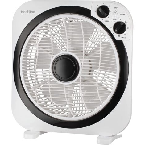 VENTILADOR BASTILIPO ZAHARA BLANCO, BOX FAN, 44CM. DIFUSOR GIRATORIO, 50W. (1/4)