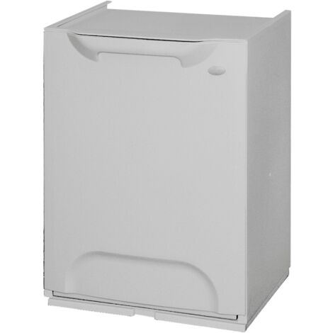 PAPELERA RECICLAJE EN POLIPROPILENO COLOR GRIS, CON DEPÓSITO 20L