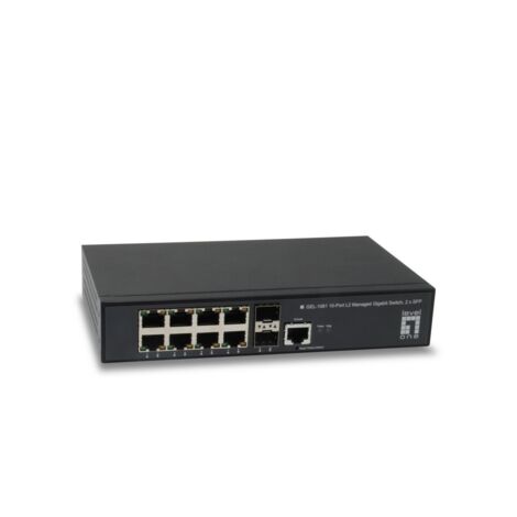 HUB Switch puertos 8 x Gigabit RJ45 LEVELONE GEL-1061 2 x SFP Neg (1/2)