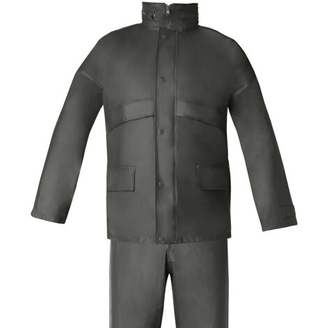 WOLFPACK LINEA PROFESIONAL traje de agua impermeable verde poliuretano talla 7-l